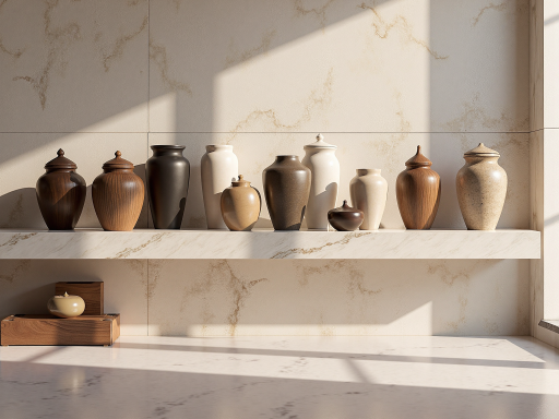 特种陶瓷产品展示，多种形状各异的陶瓷制品整齐摆放，工艺精细，白色背景